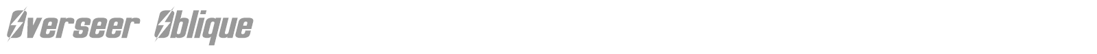 Overseer Oblique font preview